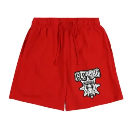 Glo Gang Sun Font Shorts (Red)